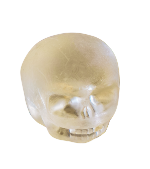 La Calavera de Cristal pieza volumetrica del juego de mesa Catacumba