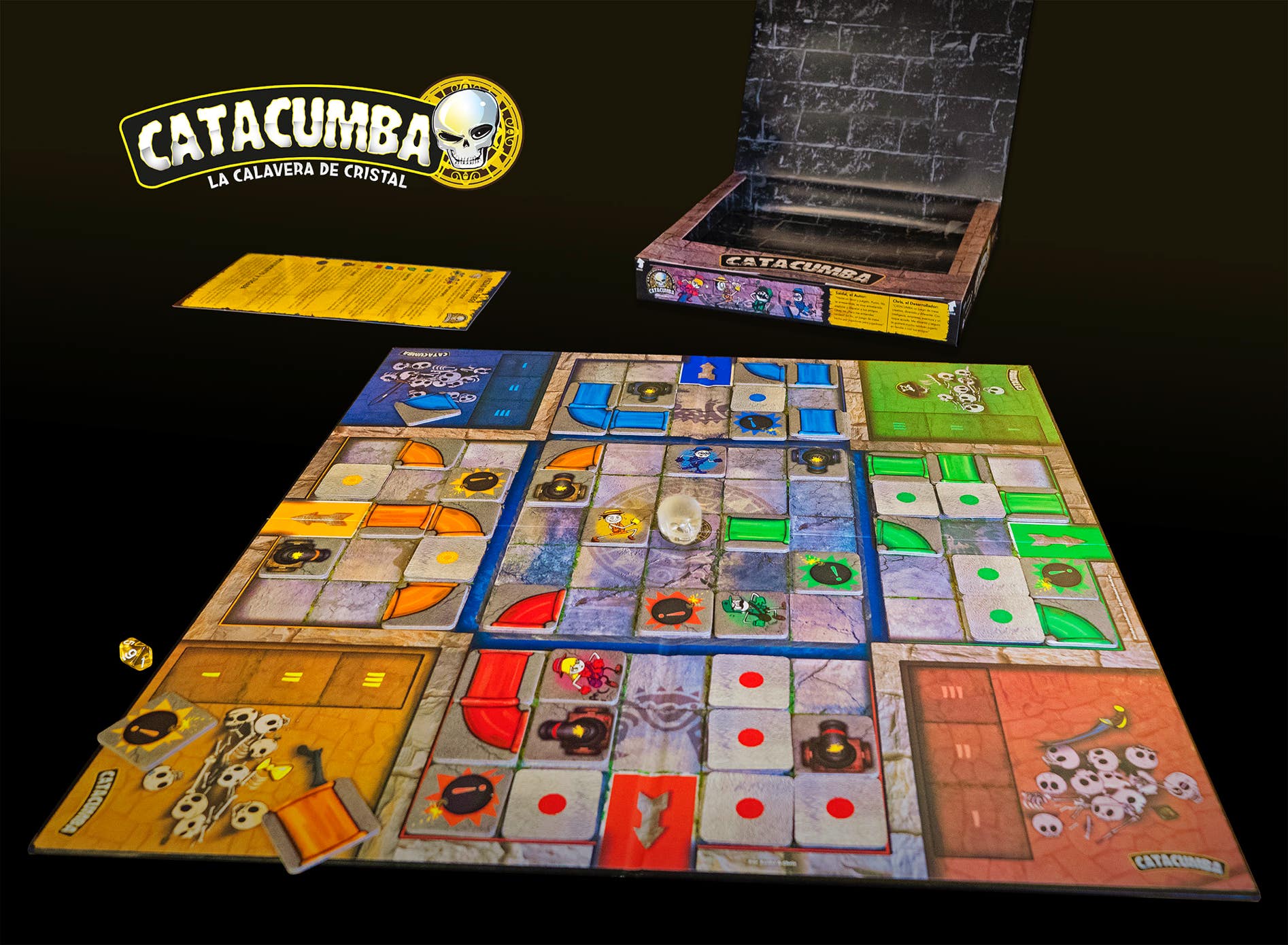 mokup de juegos de mesa Catacumba La calavera de cristal